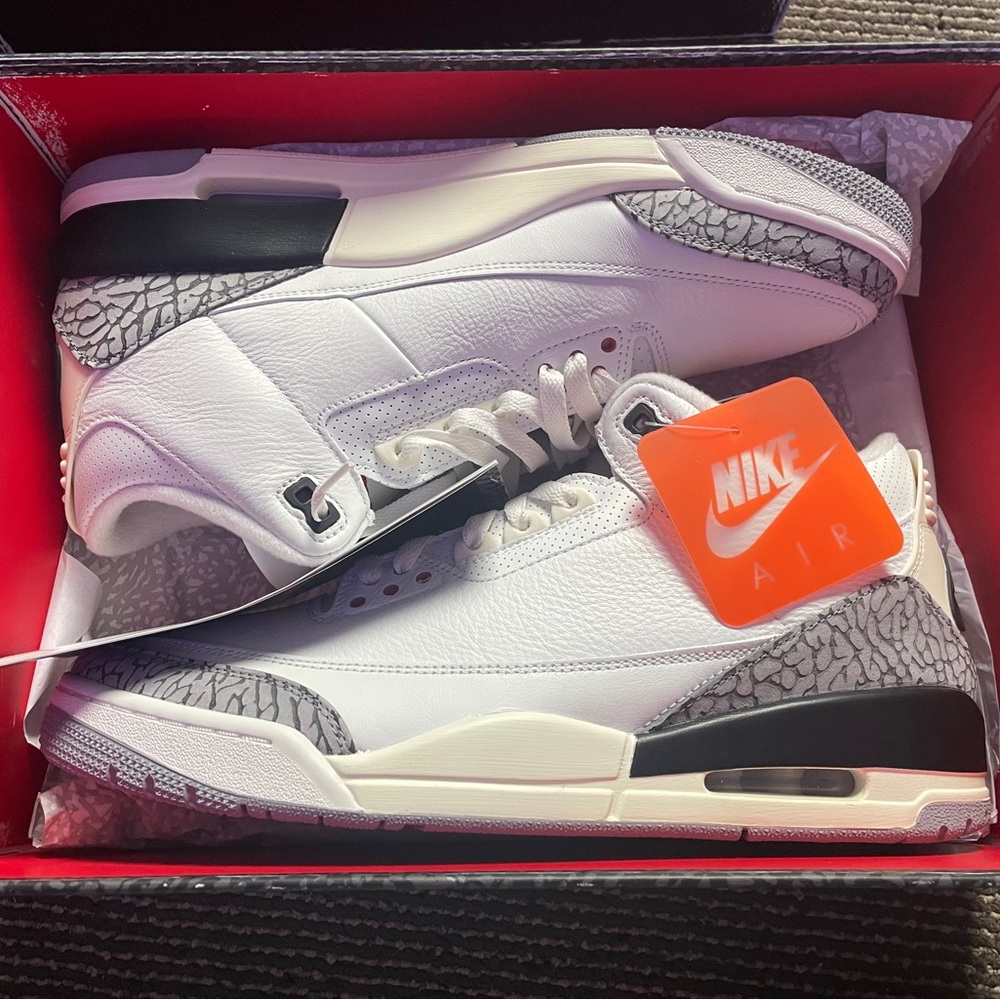 Air Jordan 3 Retro White Cement Reimagined Mens Size 12 (US 13.5 W) NEW
